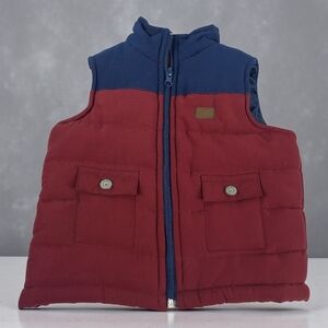 Vtg Lee Quitted Puffer Kids Vest 2T Lumberjack Zip Up